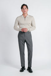 MAGLIA POLO MEZZA ZIP IN COSTINA BEIGE CHIARO